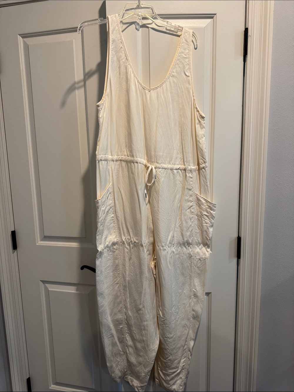 CALIA by Carrie Underwood Cream Sleeveless Jumpsuit